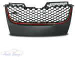 VW Golf V , 5 Jetta GTI hűtőrács jelvény nélkül, fekete méhsejt háló, Piros körvonal 1K1853653BRO