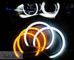  BMW ANGEL EYES DUAL COLOR OPAL SMD LED 2 X 131MM , 2 x 146MM