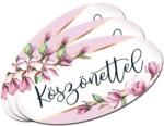  Nyomtatott dekorkarton - Köszönettel ovál 3db/csomag - kosarbolt