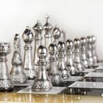 MagazinulDeSah Set sah piese si tabla din metal Staunton 6 Clasic