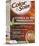 Color & Soin Vopsea de par fara amoniac, fara silicon, blond venetian, 8V Color&Soin