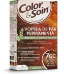 Color & Soin Vopsea de par fara amoniac, fara silicon, blond auriu aramiu, 7GC, Color&Soin