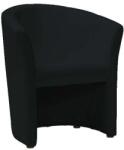 SIGNAL MEBLE TM-1 Fekete Fotel - Wenge Lábak (TM1CZARP)
