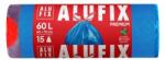Alufix Saci menajeri cu banda 60 L 64 x 70 cm LDPE albastri 15 buc/rola (ALUMSZ60UN)