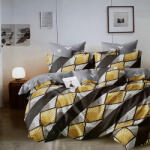 idealisotthon 7 részes kétoldalas ágyneműhuzat - szürke-sárga (IO-SY-BL-BL-03-02)