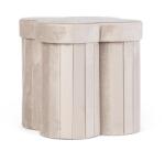 Bizzotto Taburet catifea bej Jocelyn 40x40x40 cm (0730182)