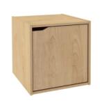 Bizzotto Raft pardoseala cu usa mdf natur 35x35x35 cm (0734213) Raft