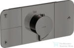 Hansgrohe AXOR ONE 3 utas termosztátos falsík alatti kád /zuhany csaptelep, polírozott fekete króm 45713330 (45713330)