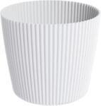  Milly bordázott virágkaspó - fehér, 17 cm