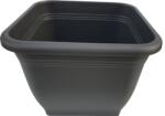  Top szögletes virágcserép - antracit, 33 cm