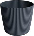  Milly bordázott virágkaspó - antracit, 15 cm