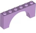 LEGO® 15254c154 - LEGO levendula boltív 1 x 6 x 2 méretű alsó merevítő nélkül (15254c154)