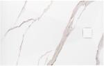 Rea Magnum Carrara, SMC zuhanytálca 80x100, fehér kő mintás, REA-K7004 (REA-K7004)