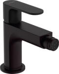 Hansgrohe Rebris S, karos bidé mixer leeresztő készlettel húzórúddal, fekete matt, HAN-72210670 (HAN-72210670)