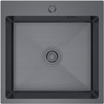 Erga HD, 1 kamrás acél mosogató 500x500x210 mm, grafit, ERG-MLS-HD5050B (ERG-MLS-HD5050B)