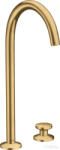 Hansgrohe AXOR ONE 260 Select 2 üléses magasított mosdócsaptelep klik-klak leeresztővel, szálcsiszolt arany hatású 48060250 (48060250)