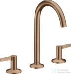Hansgrohe AXOR ONE 170 3 üléses mosdó csaptelep, klik-klak leeresztővel, szálcsiszolt vörös arany hatású 48050310 (48050310)