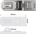 ABUS 140/190 biztonsági lakatpánt Diskus lakatokhoz (337178)