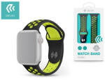 DEVIA ST325038 Apple Watch fekete/sárga szilikon sport óraszíj (ST325038) - haztartasibolt