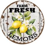  Nyomtatott fa tábla koszorú közép - Farm fresh. . . 11, 8cm