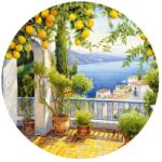  Nyomtatott fa tábla koszorú közép - Capri 11, 8cm - kosarbolt