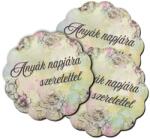 Nyomtatott fa tábla - Virágos tábla - Anyák napjára 3db/csomag