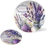  Nyomtatott fa tábla koszorú közép - Levendulás 14, 8