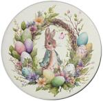  Nyomtatott fa tábla koszorú közép - Nyuszis koszorú tojásokkal 11, 8