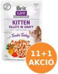 Brit Care Cat Kitten alutasak pulyka szószban 12x85g