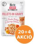 Brit Care Cat alutasak pulyka/lazac szószban 24x85g