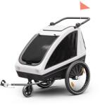 KLARFIT GoKiddo, ремарке за велосипед, сгъваемо, с вградени спирачки, растящо, за 2 деца (CST1-KF-GKD-LG) (CST1-KF-GKD-LG)