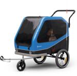 KLARFIT Goldie Buggy, ремарке за велосипед, 324 л, макс. 40 кг, сгъваем, устойчив на атмосферни влияния (BCT1-Jogger Blue) (BCT1-Jogger Blue)
