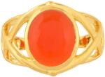  Karneol Gyűrű - Aranyozott Ezüst - 4.52 Karát