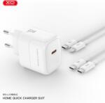XO L136 PD 20W gyorstöltő (Fehér) - USB-C csatlakozó, Type-C kábellel