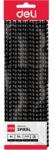 Deli 16mm 10db-os fekete műanyag spirál (DEL03838/10)
