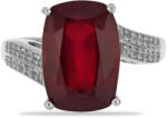 Ezüst Gyűrű - Madagaszkári Rubin (10.85 ct) - Fehér Topáz (48118857269595)