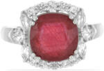  Ezüst Gyűrű - Madagaszkári Rubin (6.71 ct) és Fehér Topáz (Y48856/57)