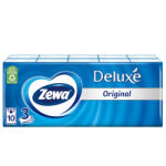Zewa Papírzsebkendő 3 rétegű 10 x 10 db/csomag Zewa Deluxe illatmentes (4697) - haztartasibolt