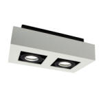spectrumLED MIRORA GU10 X2 IP20 négyszögletes fehér/fekete (SLIP005046)