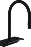 Hansgrohe Aquno Select M81, karos konyhai csaptelep 170, kihúzható spray, 3jet, fekete matt, HAN-73837670 (HAN-73837670)