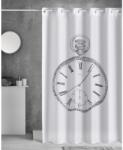 atenas home textile Perdea dus alba Ceas Vintage 180 x 200cm Perdea de dus