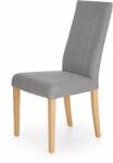 Halmar Scaun de living, clasic, cadru lemn, spatar matlasat, textil, gri si maro, 47x59x99x47 cm