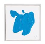 Bizzotto Set 2 tablouri canvas alb albastru Trilix 30x4.5x30 cm (0245228)