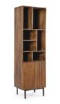 Bizzotto Biblioteca 2 usi otel negru lemn maro Tadita 55x40x190 cm (0746977) Vitrina