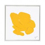 Bizzotto Set 2 tablouri canvas alb galben Trilix 30x4.5x30 cm (0245227)
