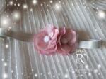 Radi handmade Лента за коса с розови цветя (022)