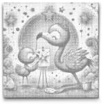  PontPöttyöző - Felhős képek - sündisznók Méret: 50x50cm, Keretezés: Keret nélkül (csak a vászon), Szín: Fekete