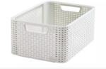 Keter Style rattan kosár M méretű 18L krém (205845) (CTR004)