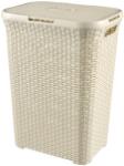 Curver Style rattan hatású szennyestartó 60L krém (189207)
