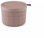 Keter Jute kerek doboz tetővel 2L púder rózsaszín (255197) (CTKJ02)